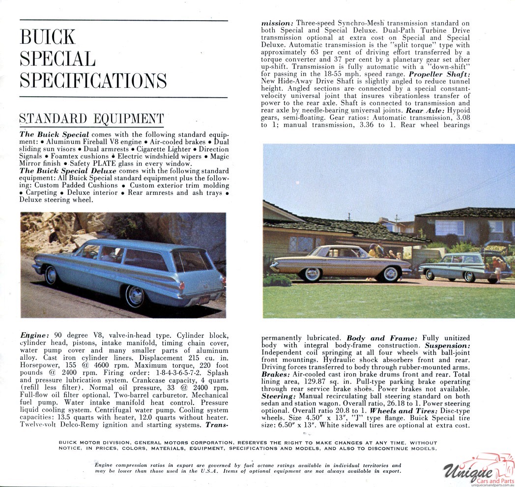 1961 Buick Special Brochure Page 1